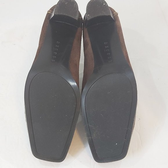 AXCESS LIZ CLAIBORNE | Women's Heeled Ankle Booties Koi Brown Size 6 - Picture 7 of 8